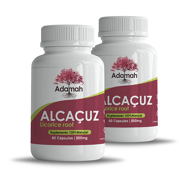 Kit 2x Alcaçuz 120 Cápsulas - 500mg - 100% Natural