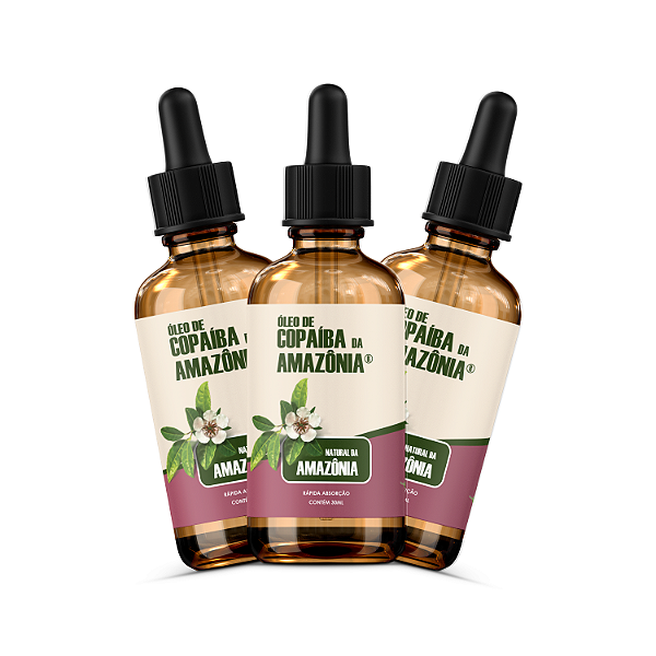 Kit 3x Óleo De Copaíba Da Amazônia - 100% Puro E Natural
