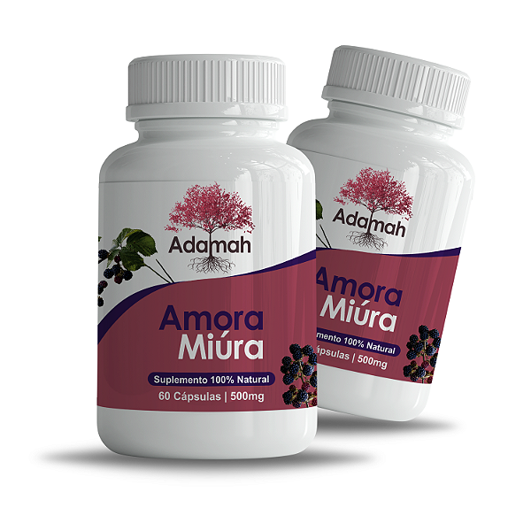 Kit 2x Potes Amora Miura Pura 500mg 120 Cápsulas 100% Pura