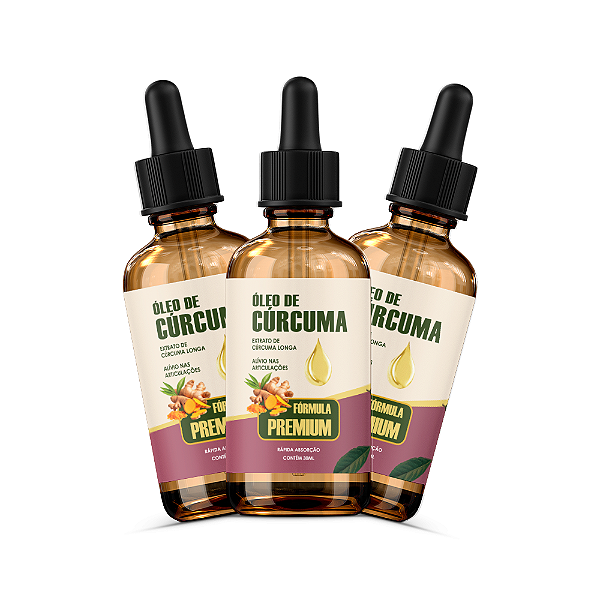 Kit 03 Frascos Curcumina Com Colágeno - Gotas 30ml Curcuvita