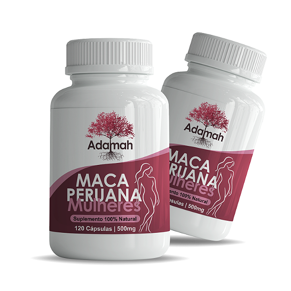 Kit 2 Potes Maca Mulher 100% Natural 240 Cáps 500mg Premium