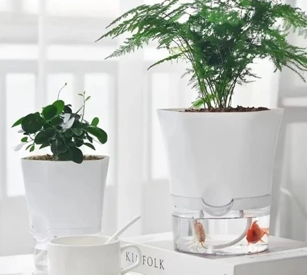 Vaso Autoirrigável - Design Floral Casual