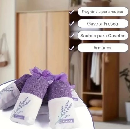 Sacos de Fio com Aroma de Lavanda