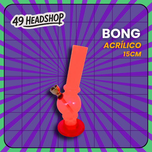 Bong de Acrílico 15 cm Laranja