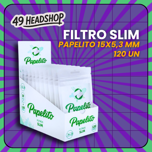 Filtros Slim Papelito 15x5,3 mm - Bag c/120 Unidades