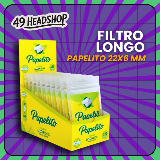 Filtro Longo Papelito 22x6 mm - Bag c/120 Unidades