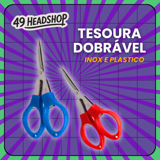 Tesoura Dobrável Inox e Plástico - Praticidade e Estilo