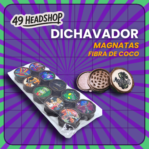 Dichavador Magnatas em Fibra de Coco – 3 Partes com Reservatório