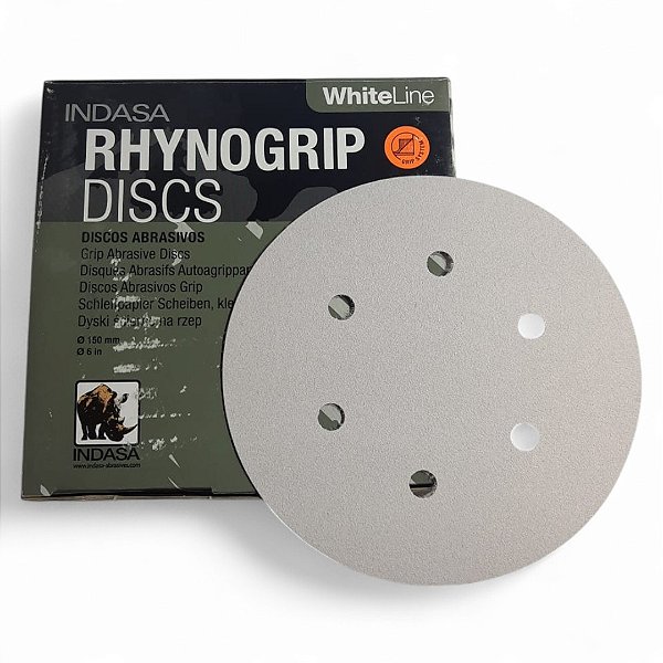 Disco Lixa Indasa Rhynogrip 150mm - White Line 180 - 50 und