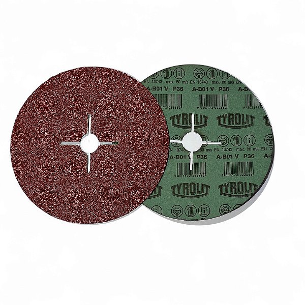 Disco de Lixa 180mm P36 Tyrolit - Caixa com 25 Unidades