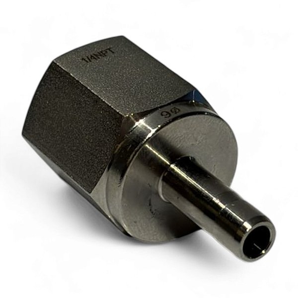 Conector Fêmea Inox Fitok - Rosca 1/4 NPT p/ Tubo 6mm