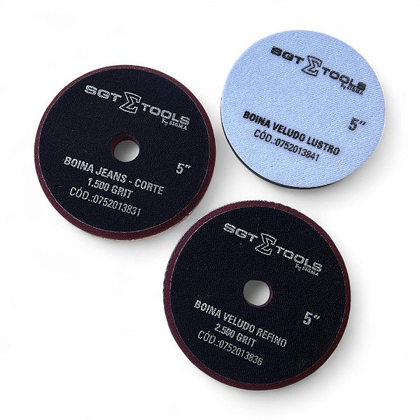 Kit Boinas Jeans Veludo Polimento - SigmaTools