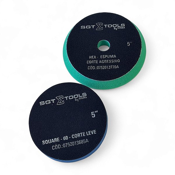 Kit Boina Espuma Polimento - 5pol Hex e Square