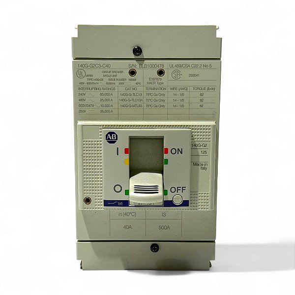 Disjuntor Caixa Moldada Allen Bradley - 140G-G2C3-C40