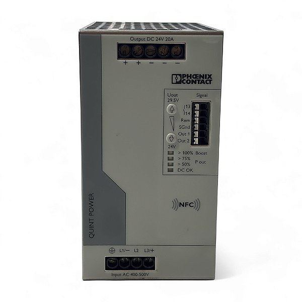 Fonte 24V 20A 480W PHOENIX CONTACT - QUINT4-PS/3AC/24DC/20