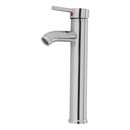 Torneira Misturador Banheiro Bica Alta Prateada