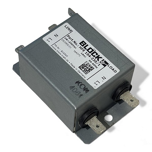 Filtro de Linha BLOCK HFE 104-230/1 250 V