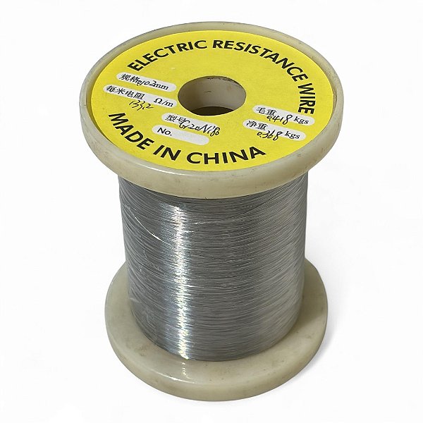 Fio Níquel Cromo 80/20 0.02mm para Resistências - 400g