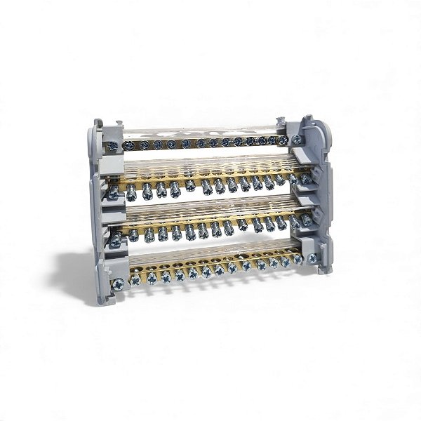 Bloco De Distribuição 4 Barrramento 15 Ligações Vias 4Polos