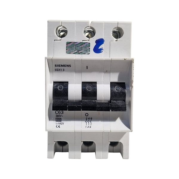 Disjuntor Siemens 5sx1 363-7 3p 63a Curva C 3ka 380v
