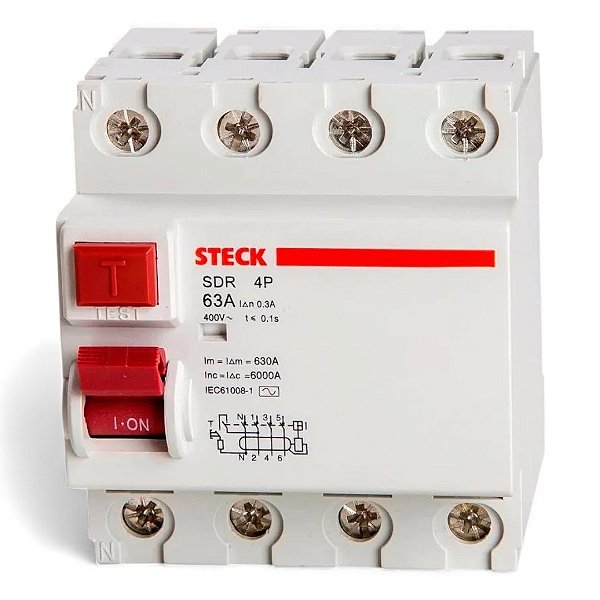 Interruptor miniatura trilhos din Steck Diferencial SDR46330