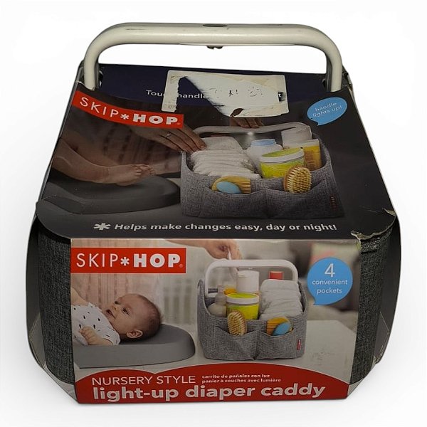Organizador De Acessórios De Bebê Com Led Cinza - Skip Hop