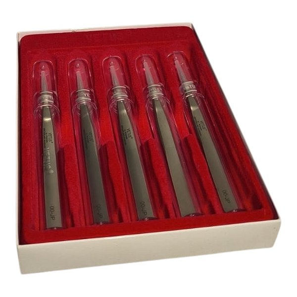 Kit 5 Pinças Precisão Vetus - 00-JP Inoxidável