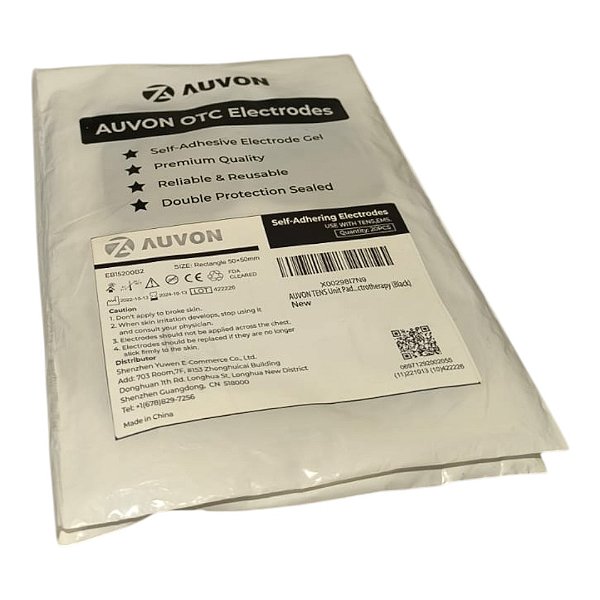 Kit 20 Eletrodos Adesivos Auvon - Tens Gel Estimulador