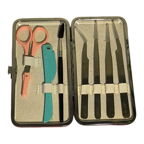 Kit de Pinça para Colocação de Extensão de Cílios
