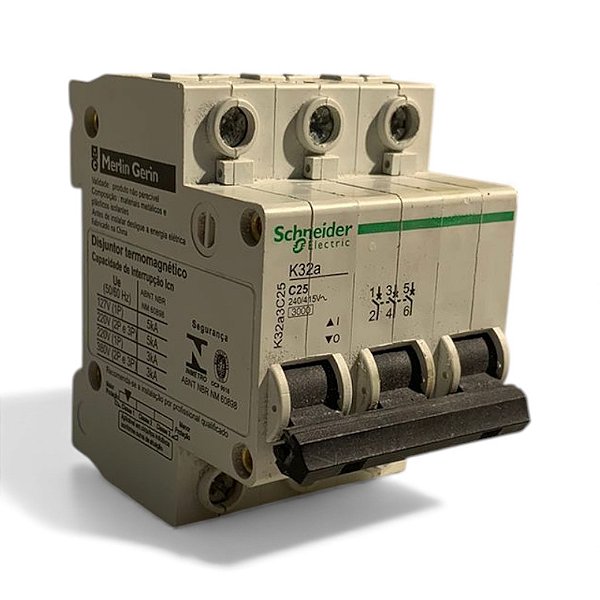 Disjuntor Tripolar 25A Curva C - K32a3c25 Schneider