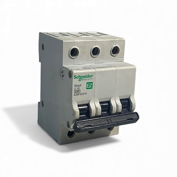 Mini Disjuntor 3p 10a 3ka 400v Curva C Schneider - Ez9f33310