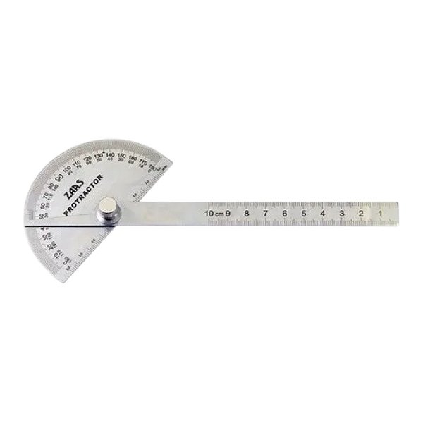 Transferidor De Graus Ângulos Inox 180 Graus Meia Lua Zaas