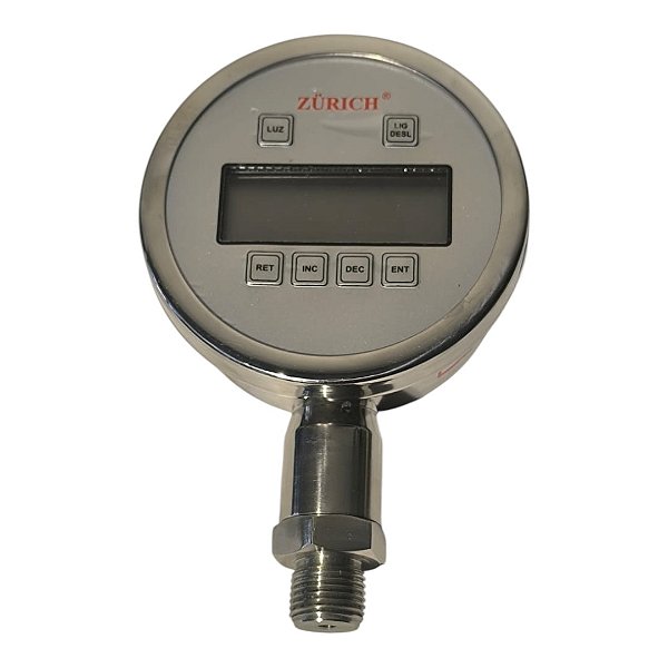 Manômetro Digital Zurich - Z-10-B 0-10 PSI Precisão