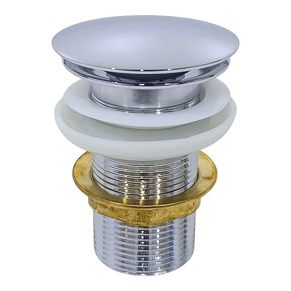 Válvula Click Luxo 1.1/4 Metal Cromada Pia e Cuba