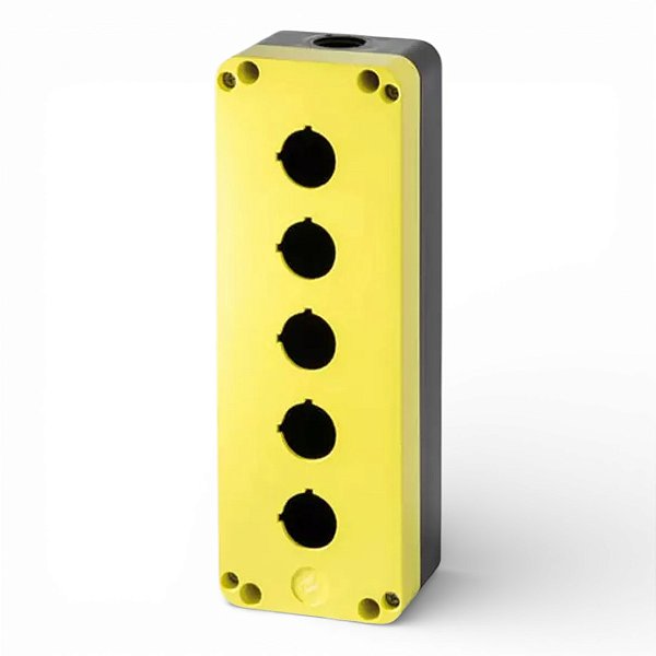 Caixa Botoeira 5 Furos Tampa Amarela Giovenzana PQ05K