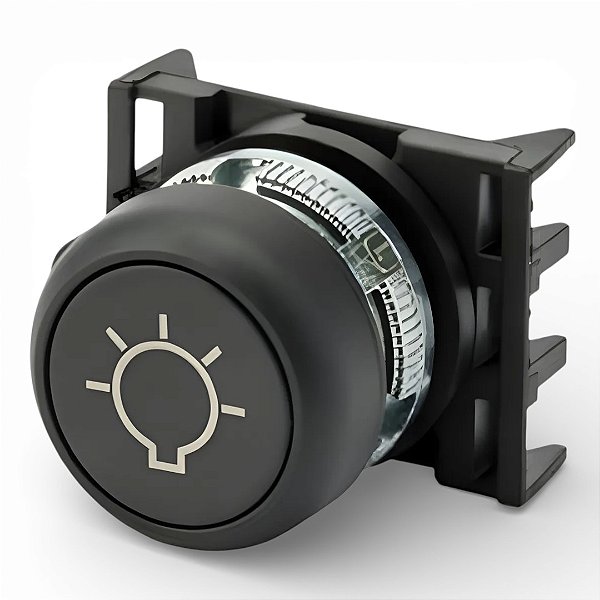 Botão Pulsante Giovenzana PPRN8L Símbolo Luz Verde