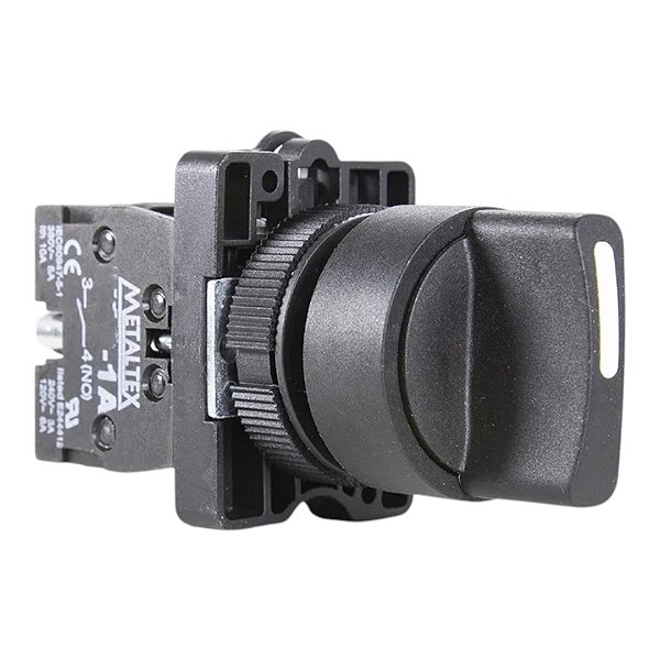 Chave Seletora preta 2na 3 Posições P20scr7-b-2a Metaltex