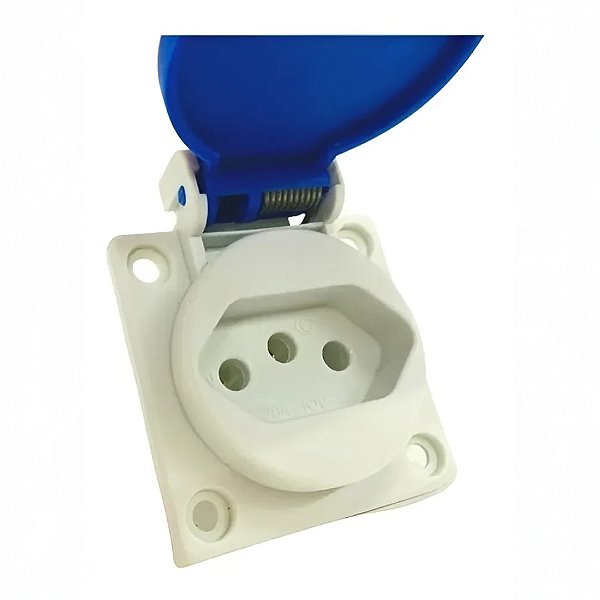Tomada Embutir para Steck Quasar S8640 2P+T 10A 250V Azul