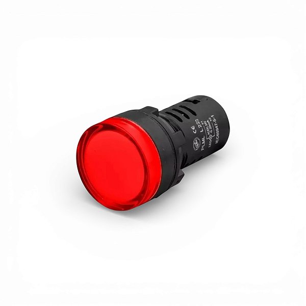 Sinaleiro Led PLML1L220 Para Giovenzana Vermelho 220v 22mm