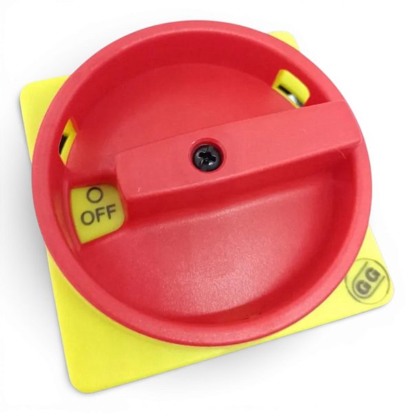 Manopla Vermelha Trava Cadeado Chave Seccionadora 2P