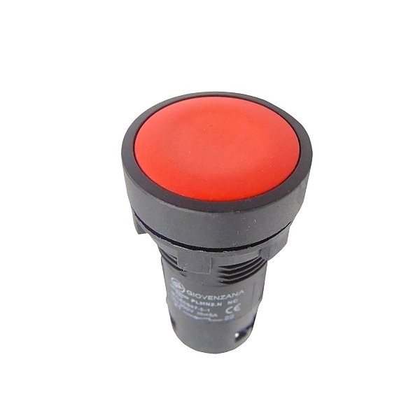 Botão Comando Vermelho para Giovenzana PLMN1.N 1NA+1NF 22mm
