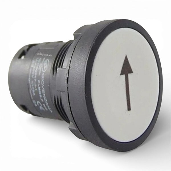Botão Branco Sinal Subida Giovenzana - Plmn5.f 22mm 2na