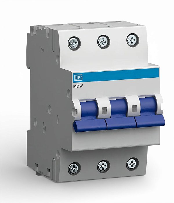 Disjuntor Tripolar 10A Curva C WEG MDW-C10-3