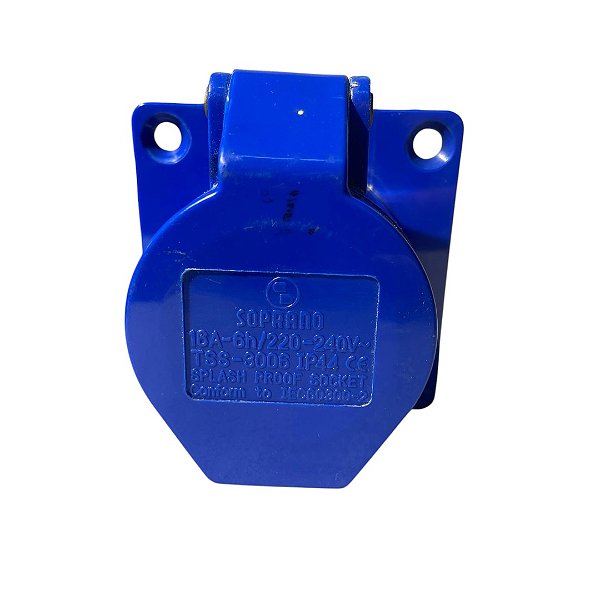 Tomada Embutir 16a 2p+t 220/240vca Ip44 6h Azul