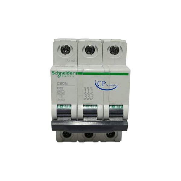 DISJUNTOR TRIPOLAR SCHNEIDERC 60N C32A 400V