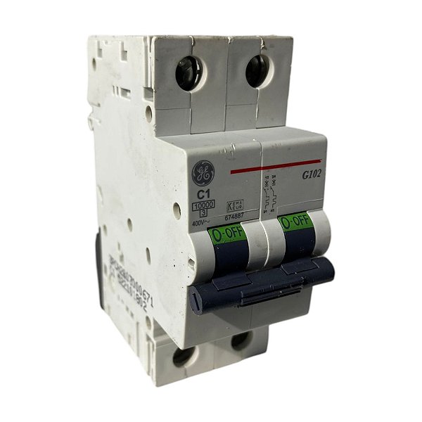 kit 3 Disjuntor Bipolar GE G102 Curva C1 400v