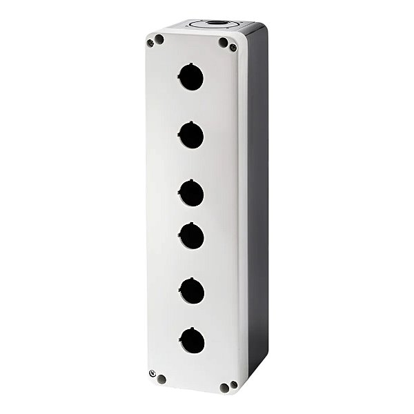 Pq06kgn | Giovenzana | Caixa Para Botões Ip66 6 Furos Cinza