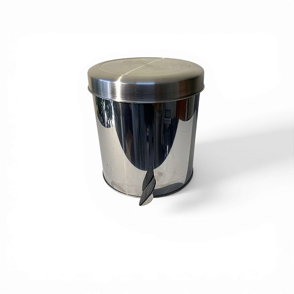 KIT 5 LIXEIRA AÇO INOX 6L COM PEDAL