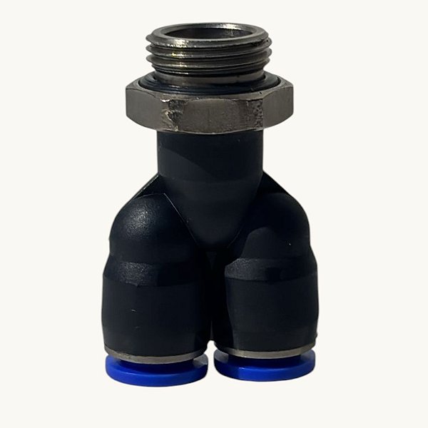 kIT 3 Conexão Pneumática Y Macho Bsp 1/4 Tubo 8mm