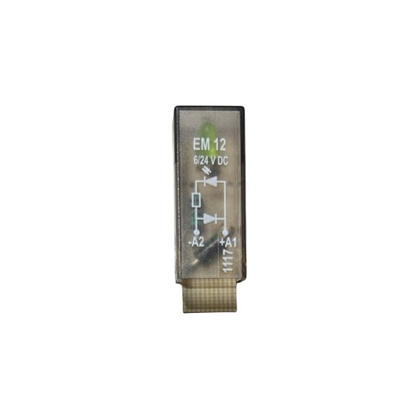 Módulo LED verde, 6-24VDC com diodo de proteção, A1+, EM12